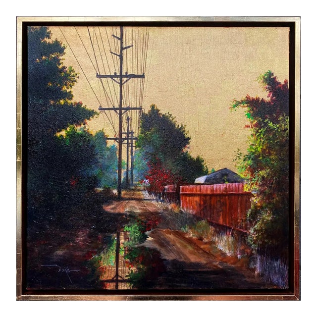 Original Cityscape Acrylic Painting, "Dallas and Jackson No. 4" For Sale