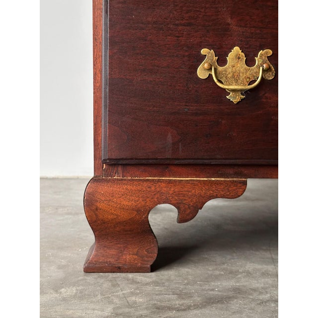 Chippendale-Style Black Walnut Tall Chest of Drawers, 1930s For Sale - Image 11 of 17