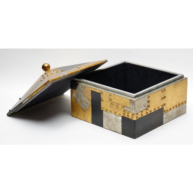 Vintage Brutalist Patchwork Jewelry Box For Sale - Image 4 of 7