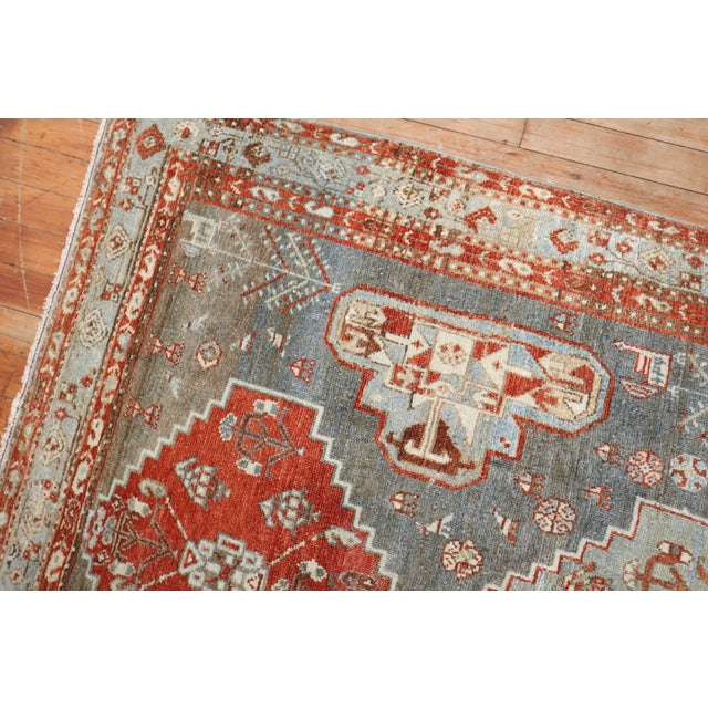 Tribal Geometric Antique Malayer Rug, 4' X 6'6'' For Sale - Image 3 of 7