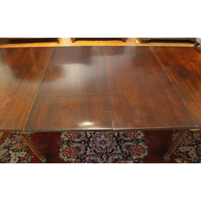 Early 20th Century English Georgian Style Double Pedestal Banquet Dining Table For Sale - Image 4 of 8