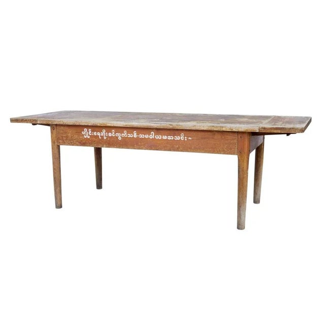 19th Century Burmese Painted Teak Village Table, 1890s For Sale - Image 10 of 10