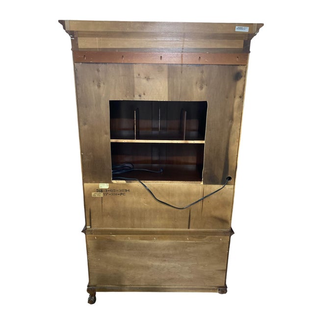 Henredon Henredon Burl Wood Armoire For Sale - Image 4 of 7