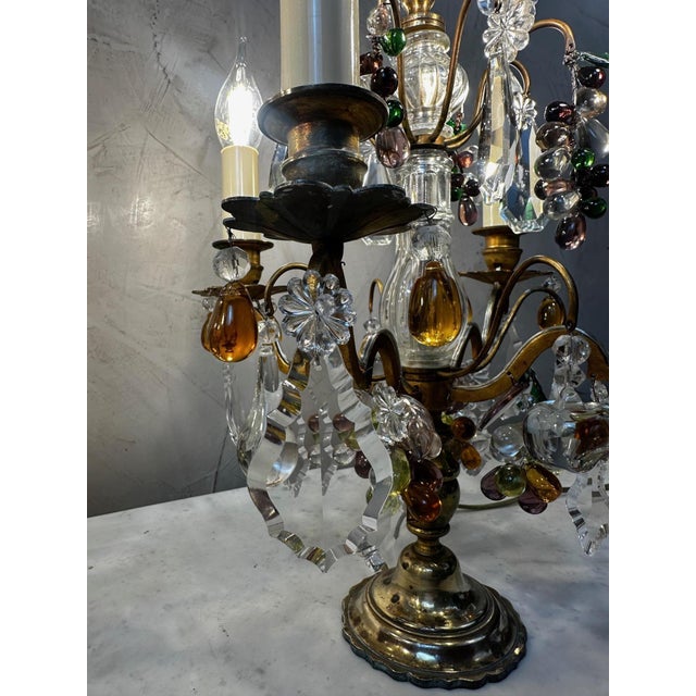 Candleholders in Crystal and Bronze, Set of 2 For Sale - Image 11 of 17