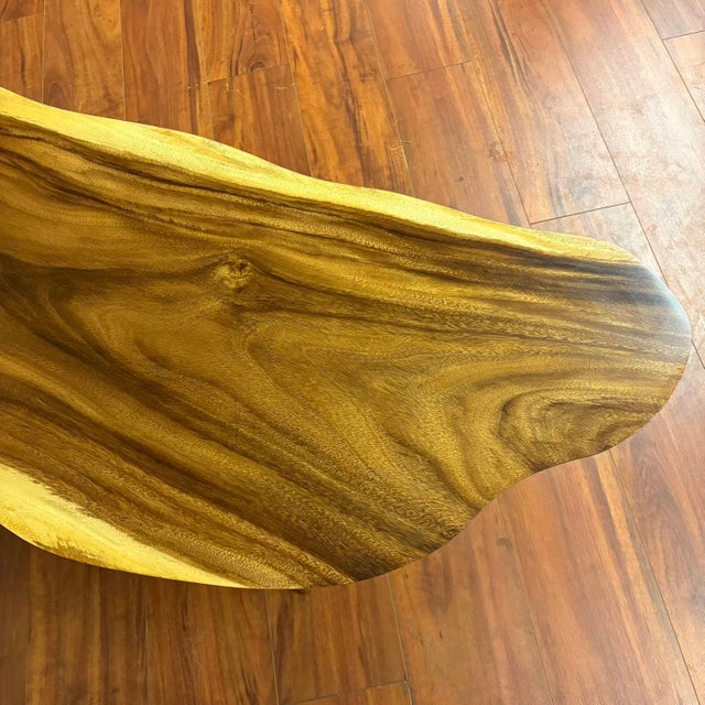 Late 20th Century Live Edge Koa Wood Coffee Table For Sale - Image 5 of 12