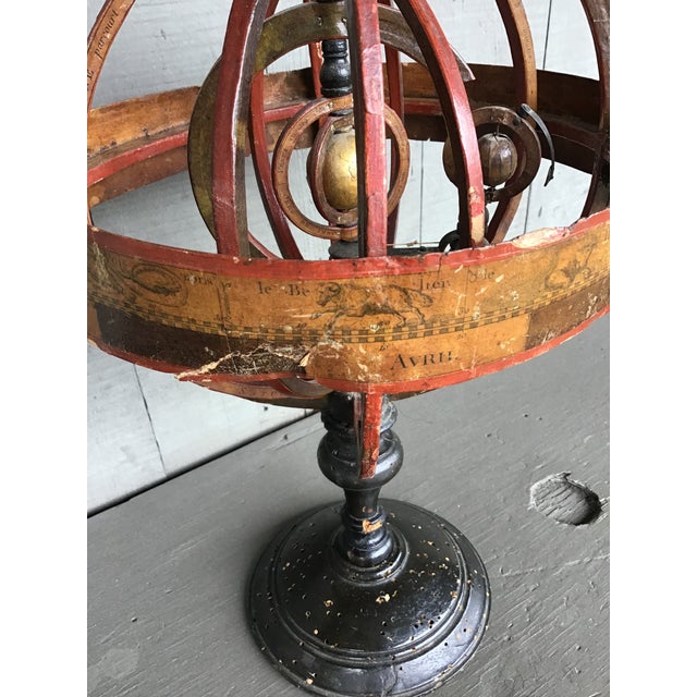 Auburn Early 19th Century French Copernican Heliocentric Armillary Sphere Delamarche For Sale - Image 8 of 10