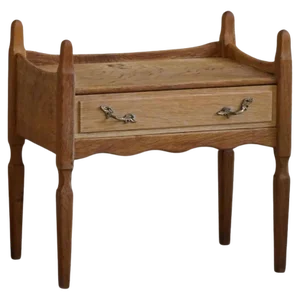 Danish Nightstand in Oak by Henning Kjærnulf, 1960s