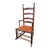 18th Century American Ladder Back Rocking Chair With Splint Hickory Seat For Sale