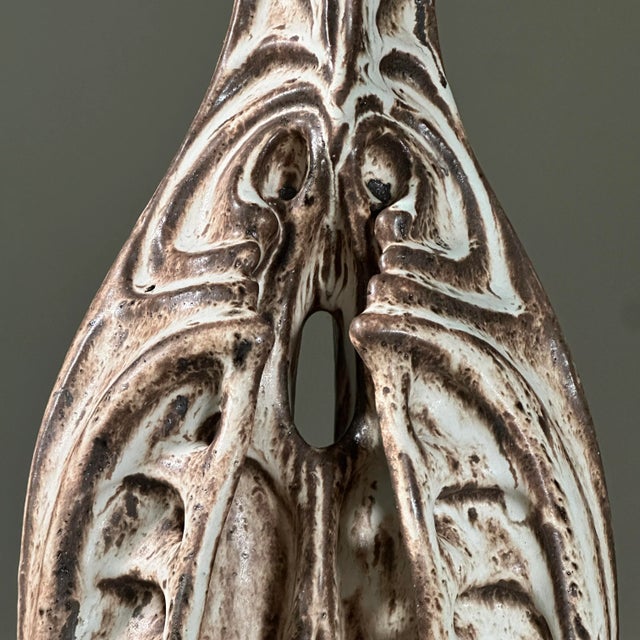 Vintage Monumental Postmodern Biomorphic Drip Glaze Ceramic Sculpture For Sale In Philadelphia - Image 6 of 12