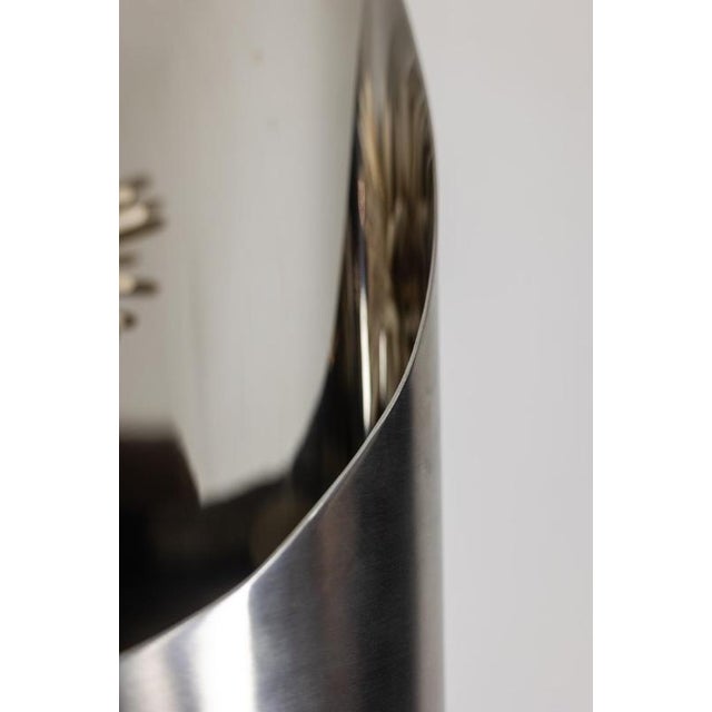 Large Polished Metal Wall Sconces, 1970s, Set of 2 For Sale - Image 3 of 9