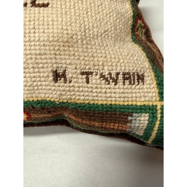 Vintage Needlepoint Pillow if I Cannot Smoke Cigars in Heaven Then I Shall Not Go For Sale In Jacksonville, FL - Image 6 of 7