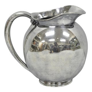 Vintage James Dixon & Sons Sheffield England Silver Plated Bulbous Water Pitcher For Sale