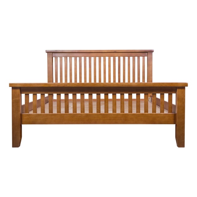 Mission Oak Slat Bed - Michael's Cherry For Sale