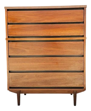 Mid Century Modern Walnut Dresser by Stanley Furniture Co., C. 1960's