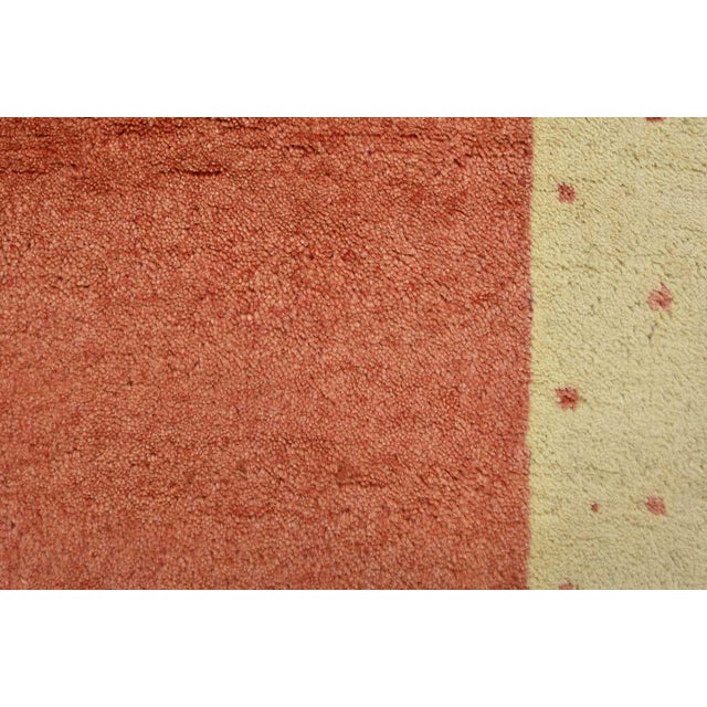 Gabbeh Runner 3’4” X 9’8” Red Wool Contemporary Hand-Knotted Oriental Rug For Sale - Image 4 of 13