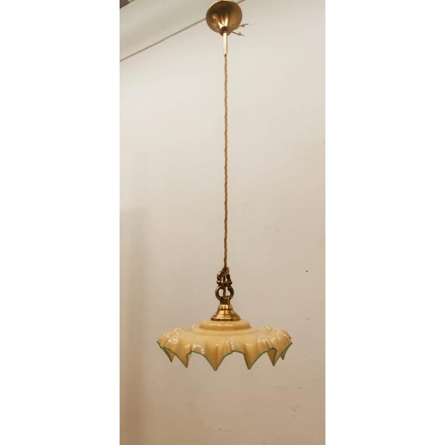 Handkerchief Glass Suspension with Brass Frame For Sale - Image 10 of 18