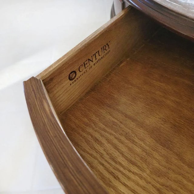 Century Furniture Century Furniture 18th-Century Style Burlwood Drum Table For Sale - Image 4 of 11