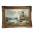 Vintage Oil Painting: Mountain Lake Scene in Gilded Frame For Sale
