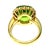 late 20th Century 18k Yellow Gold Large Peridot and Diamond Ring, , Size 6 For Sale - Image 4 of 11