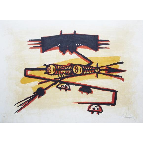 Wifredo Lam, El ultimo viaje del buque fantasma, 3, Lithograph For Sale