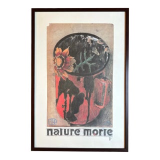 Horst Janssen - "Nature Morte" - Hand Signed Color Lithograph Poster Framed For Sale