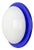 Italian Blue and White Round Vetri Murano Wall Light, 1980s For Sale