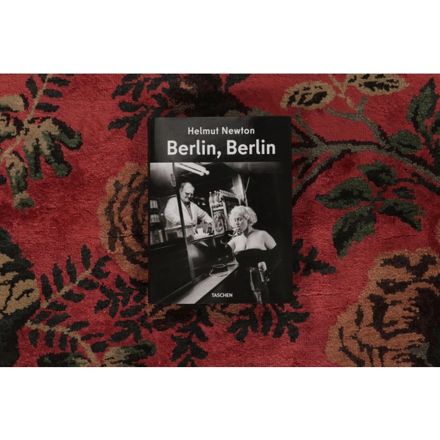 Rug & Kilim’s Modern Rug, Crimson Red With Rose Floral Pattern - Rug & Kilim For Sale - Image 10 of 10