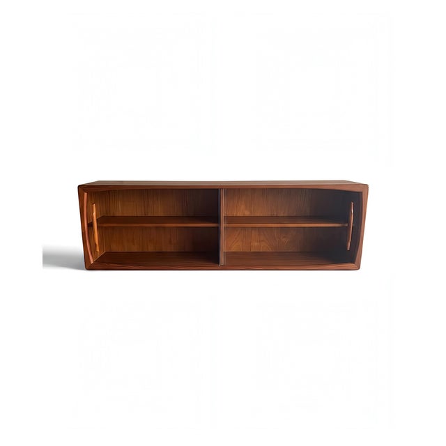 H.P. Hansen Vintage Danish Teak Hanging Display Cabinet by H. P. Hansen, 1960s For Sale - Image 4 of 14