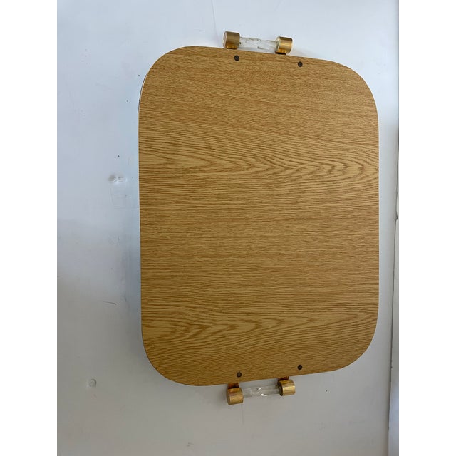 1960s Large Mid 20th Century Italian Glass Mirrored Tray For Sale - Image 5 of 6
