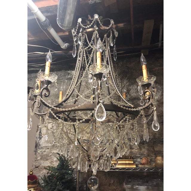 French Provincial Curry and Company Crystal Chandelier Chairish