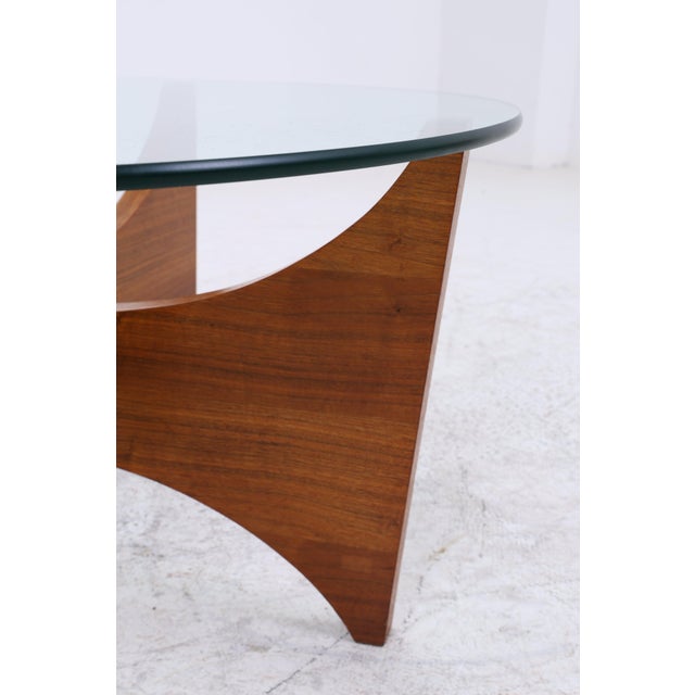 Vintage Glass Coffee Table in Teak, 1960s For Sale - Image 10 of 18