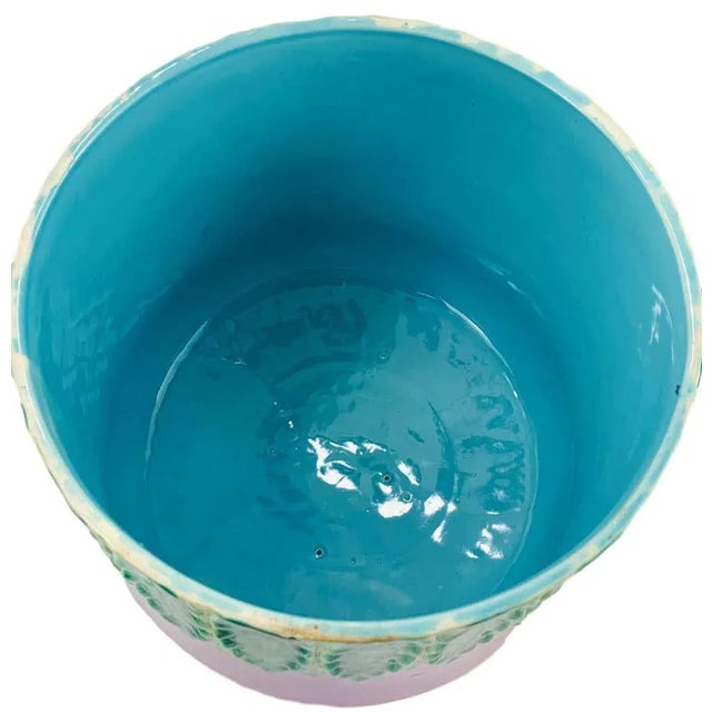 George Jones Majolica Cow Cheese Dome and Stand, Pink Ground, English 1873 For Sale - Image 9 of 13