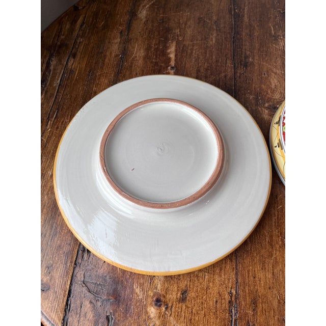 Late 20th Century Firenze Made in Italy Terracotta Pottery Handpainted Covered Dish for Butter or Cheese Serveware, Lemon Motif For Sale In Dallas - Image 6 of 7