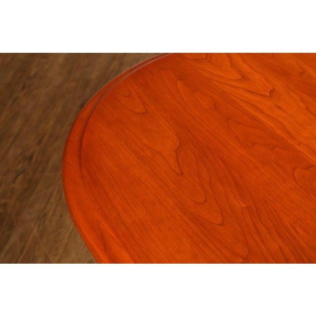 Amish Made Cherry Dining Table With Four Leaves For Sale - Image 11 of 18