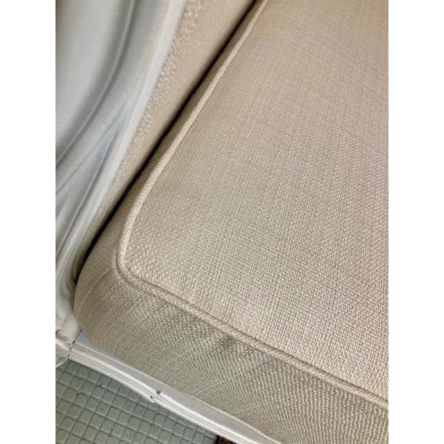 French Louis XV Daybed Freshly Lacquered White With New Todd Hase Upholstery High Performance Off-White For Sale In Los Angeles - Image 6 of 12