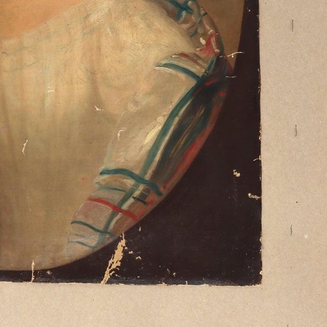 Traditional Antique Oil on Canvas Portrait Painting of a Debutant C1820 For Sale - Image 3 of 6