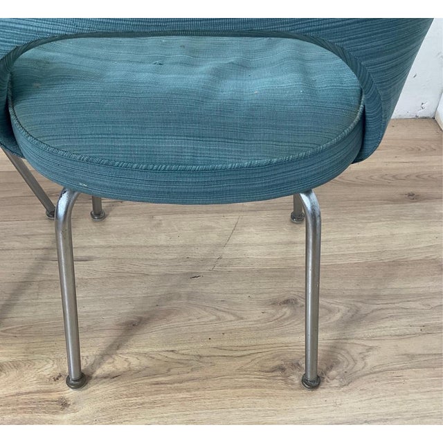 Set of Conference Chairs with Steel Legs by Saarinen, 1960s For Sale - Image 14 of 15