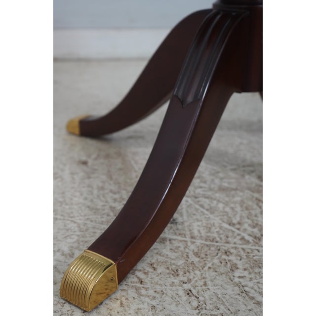 Lexington Duncan Phyfe Mahogany Glass Top Dining Room Table For Sale - Image 10 of 12