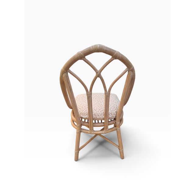 McGuire Vintage McGuire Cathedral Cerused Rattan Dining Chairs – Set of 4 For Sale - Image 4 of 14