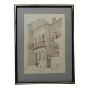 Pen & Ink Watercolor of House