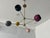 Multi Color 6 Arm Brass Sputnik Chandelier | Mid Century Modern Pendant Light For Sale - Image 6 of 7