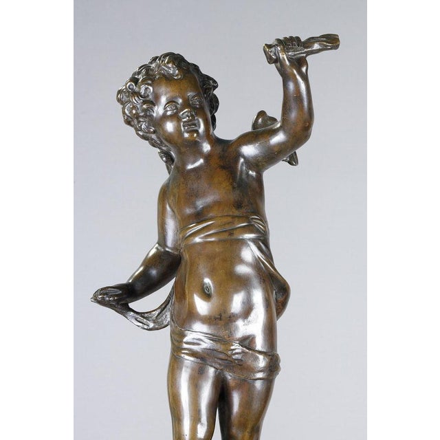 Black Large Renaissance Style Andirons in Patinated Bronze, 1880S, Set of 2 For Sale - Image 8 of 18