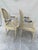 Hollywood Regency Vintage Painted Caned Louis XVI Fauteuil Chairs a Pair For Sale - Image 3 of 12