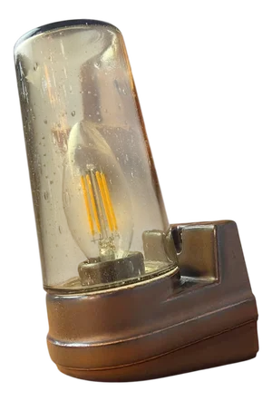 Wall Lamp Model 6080 in Smoked Glass by Sigvard Bernadotte for Ifö