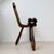 Spanish Brutalist Hand Carved Oak Tripod Chair, 1970s For Sale - Image 16 of 18