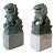 Pair of Large Vintage Chinese Green Soapstone Foo Dog Guardian Sculptures For Sale