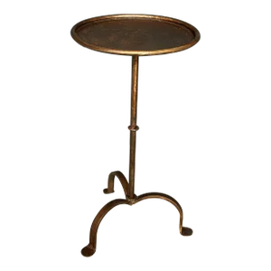 Spanish Gilt Iron Drinks Table on a Tripod Base