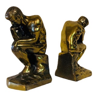 Vintage the Thinker Bookends - a Pair For Sale