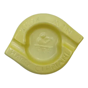 Vintage Harry Cipriani New York Nyc Restaurant Yellow Ceramic Ashtray Dish