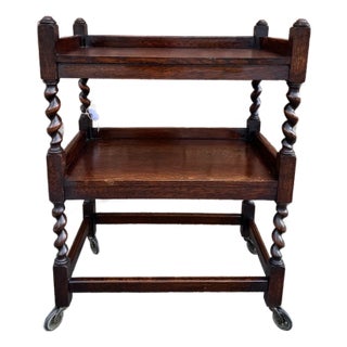 19th Century English Trolley With Barley Legs For Sale